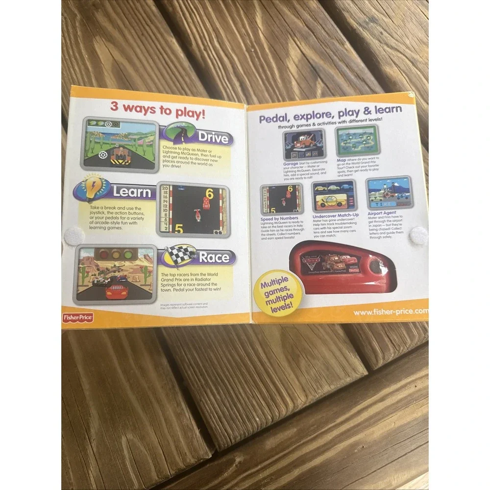 Fisher Price Smart Cycle Cartridge Disney Pixar Cars 2 New 2010 Learning Arcade